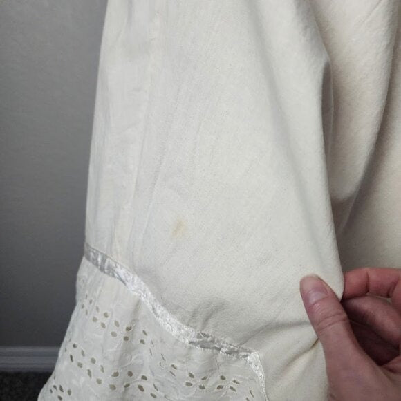JOSEFA 70's Boho Bridal Eyelet Ruffle Folk Style Prairie dress with shawl/cape