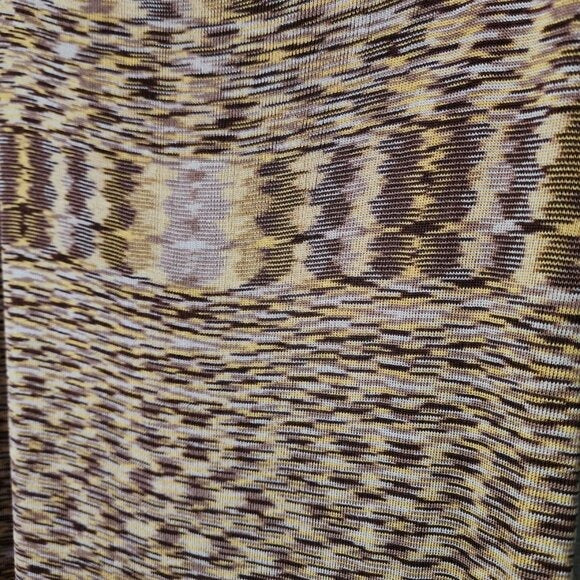MAG Y2K 100% Silk Chevron Knit Maxi Dress Missoni Style Boho Resortwear Size M
