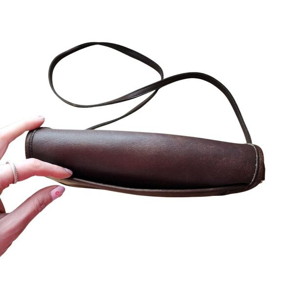 COACH VINTAGE Penny Pocket Bag in Chocolate Brown Glovetanned Leather USA