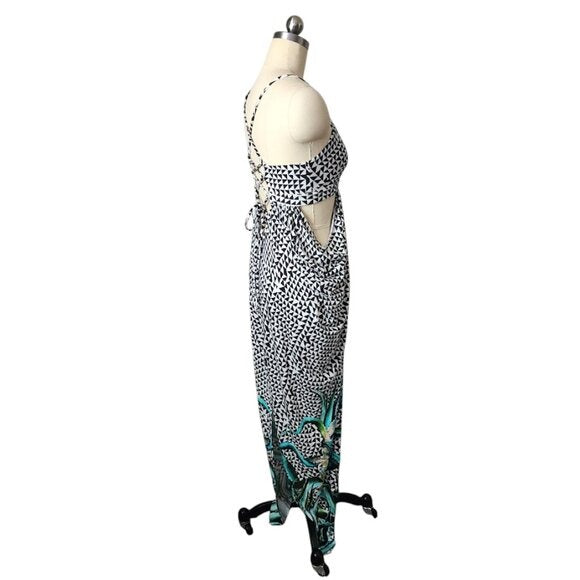 MARA HOFFMAN Aloe Swim Cover Maxi Drape Side Dress size M