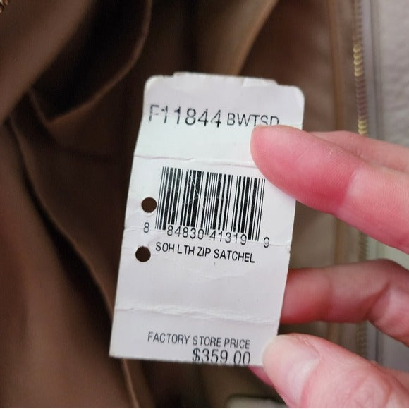 COACH Soho White Brown Leather Tote Bag