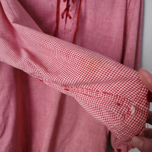 WHITE STAG x VINTAGE 1950's gingham Red White nylon lined top double collar