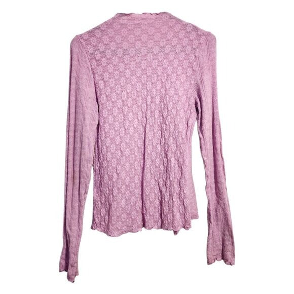 FREE PEOPLE x REVOLVE mockneck Lula lace top in Moonlit Orchid size L