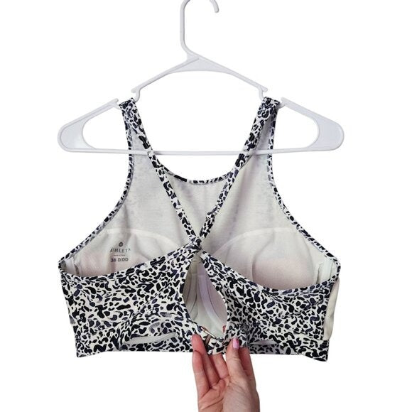 ATHLETA Abstract Animal print swim top bikini top underwire 38D/DD