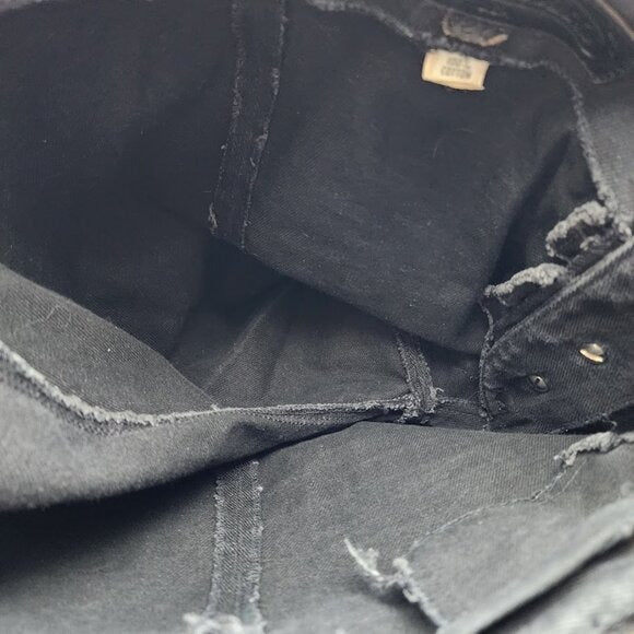 CHROME HEARTS Y2K Fleur De Knee Black Flare Jeans Vintage Denim Size 27