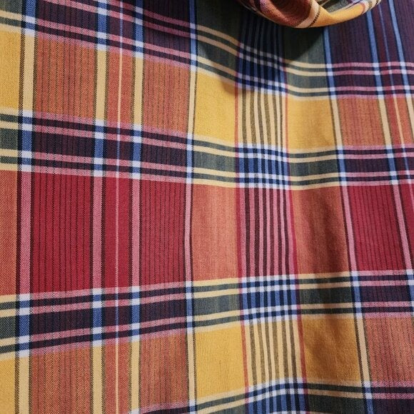 FLORENCE WALSH VINTAGE 60's plaid hoodie shirt long sleeve