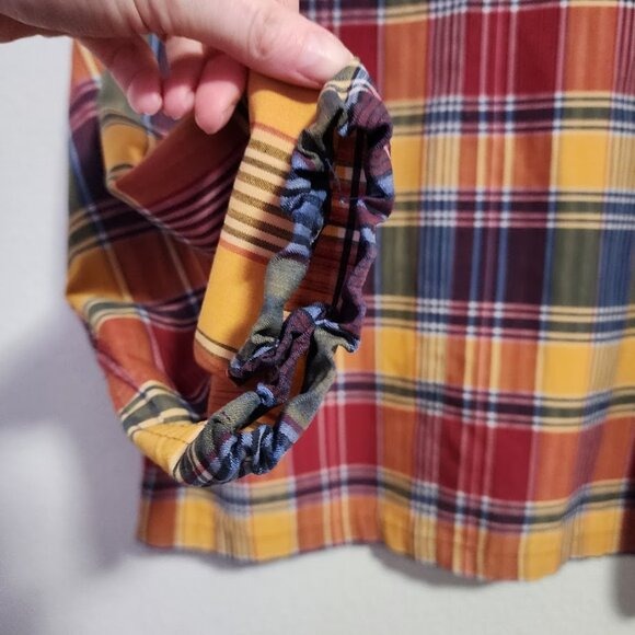 FLORENCE WALSH VINTAGE 60's plaid hoodie shirt long sleeve
