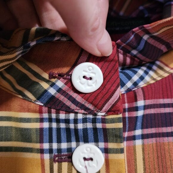 FLORENCE WALSH VINTAGE 60's plaid hoodie shirt long sleeve
