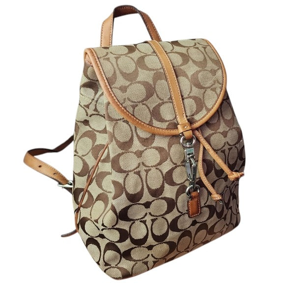 COACH Y2K Signature Jacquard Canvas mini backpack in brown