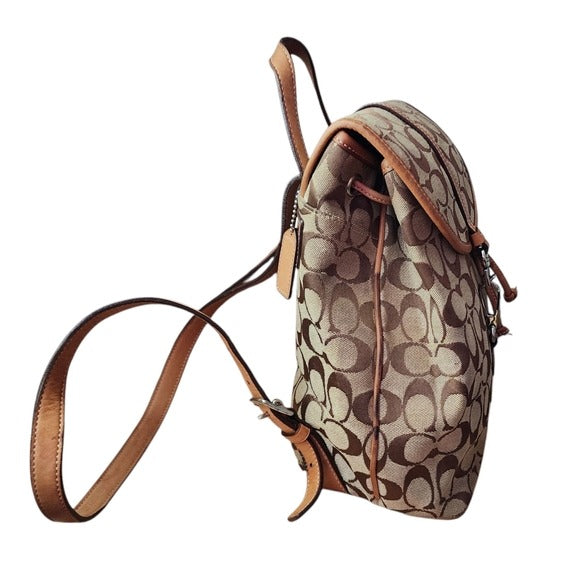 COACH Y2K Signature Jacquard Canvas mini backpack in brown