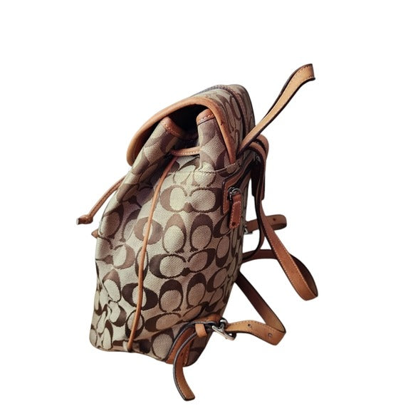 COACH Y2K Signature Jacquard Canvas mini backpack in brown
