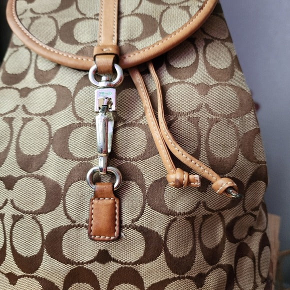 COACH Y2K Signature Jacquard Canvas mini backpack in brown