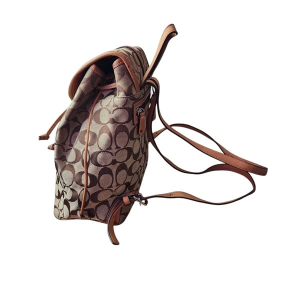 COACH Y2K Signature Jacquard Canvas mini backpack in brown