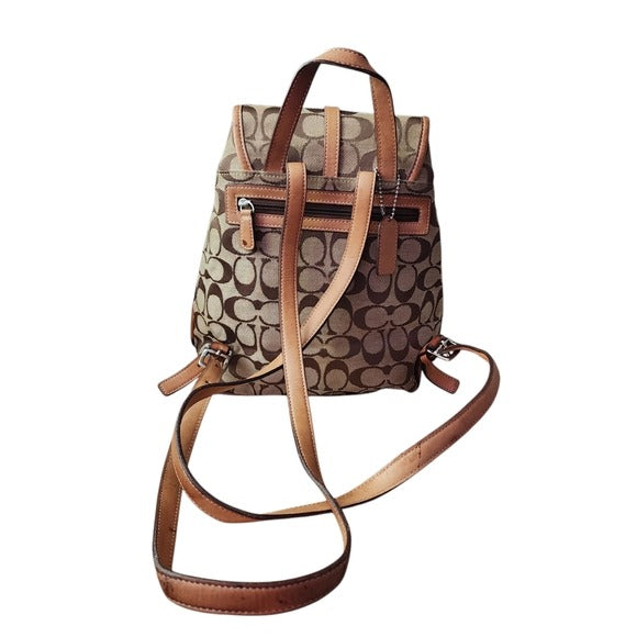 COACH Y2K Signature Jacquard Canvas mini backpack in brown