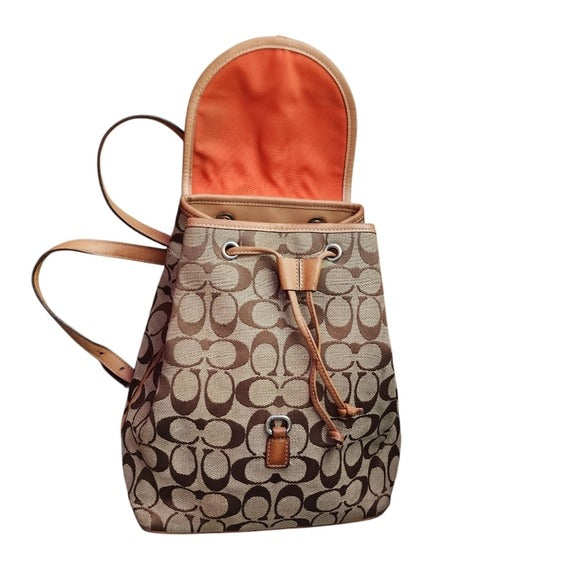 COACH Y2K Signature Jacquard Canvas mini backpack in brown