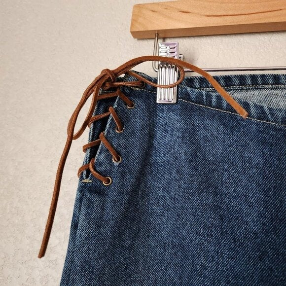 ATTITUDE vintage 90's lace up detail capri jeans NEW WITH TAGS 9/10