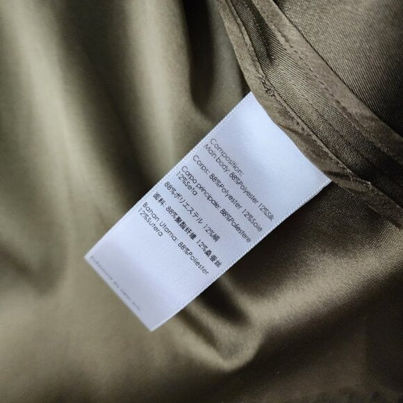 3.1 PHILLIP LIM bow wrap waist midi skirt in satin olive green 2