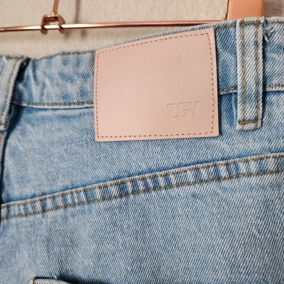 ZGY DENIM classic Blue Denim Jeans high rise straight leg 26