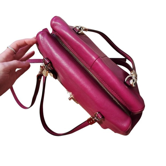 COACH Madison Madeline East/West Satchel Small in Magenta pink