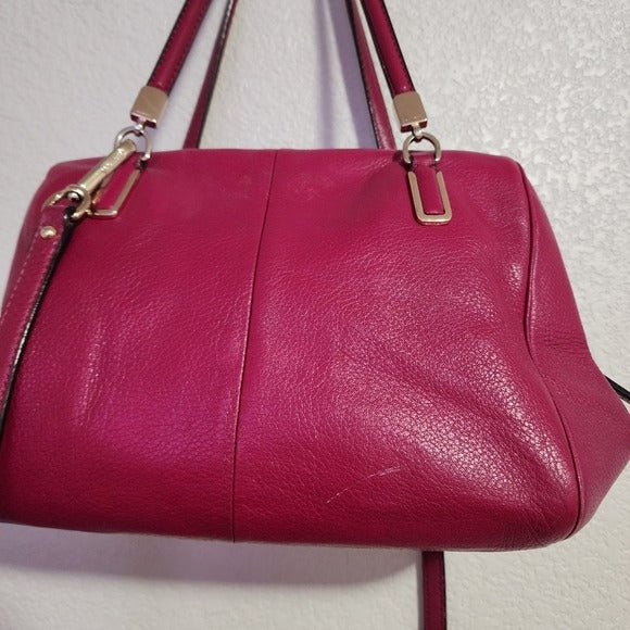 COACH Madison Madeline East/West Satchel Small in Magenta pink