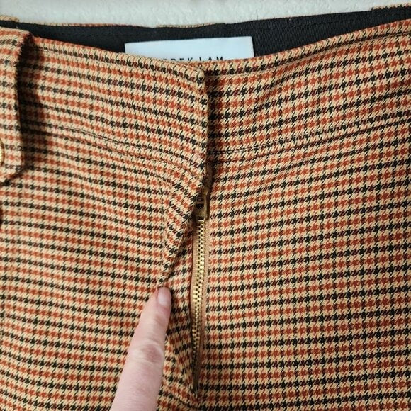 10 CROSBY DEREK LAM Corinna Crop High Rise Flare houndstooth sailor pant size 4