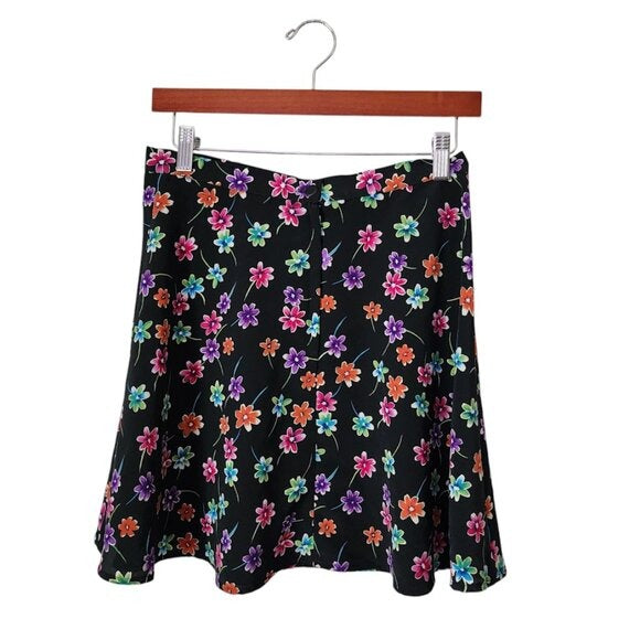 MY MICHELLE VINTAGE 90s Mini daisy circle skirt tennis skater skirt black