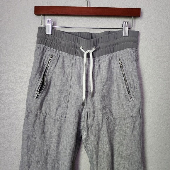 ATHLETA Cabo linen jogger in heather grey resortwear size 2