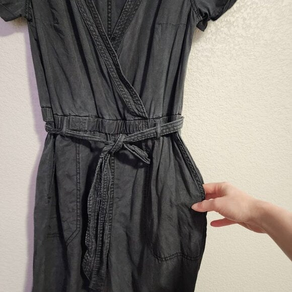 ABERCROMBIE & FITCH 100% lyocell jumpsuit in charcoal grey size S