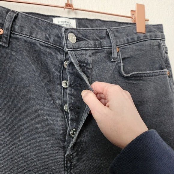 CITIZENS OF HUMANITY Premium Vintage Charlotte high rise straight jean black 31
