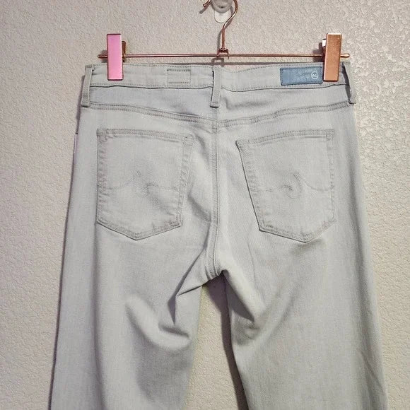 AG ADRIANO GOLDSCHMIED Angel Bootcut Jeans Light Grey ASHW119 Size 27 NWT $215