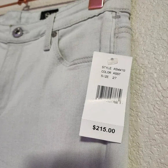 AG ADRIANO GOLDSCHMIED Angel Bootcut Jeans Light Grey ASHW119 Size 27 NWT $215