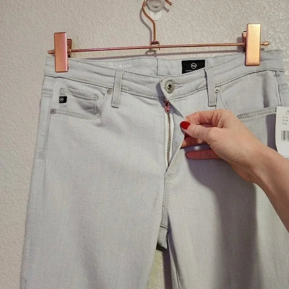 AG ADRIANO GOLDSCHMIED Angel Bootcut Jeans Light Grey ASHW119 Size 27 NWT $215