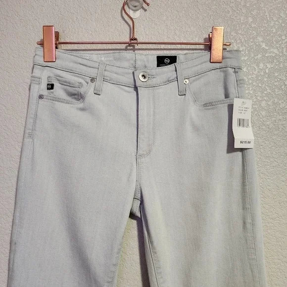 AG ADRIANO GOLDSCHMIED Angel Bootcut Jeans Light Grey ASHW119 Size 27 NWT $215