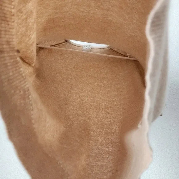 TSE CASHMERE crewneck pull over knit short sleeve shirt in nude