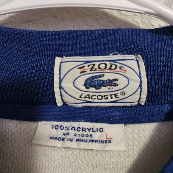 LACOSTE x VINTAGE 70s Blue White full zip Track Jacket size L