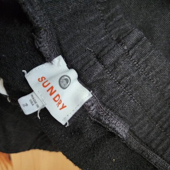 SUNDRY ANTHROPOLOGIE loungewear jogger athleisure pants in black stars size 2