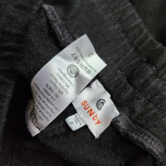 SUNDRY ANTHROPOLOGIE loungewear jogger athleisure pants in black stars size 2