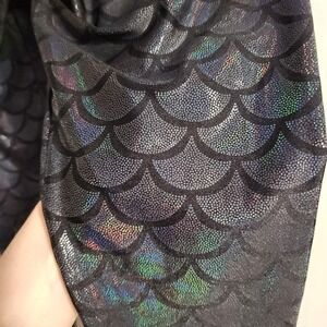 BLACKMILK Mermaid Midnight Leggings Black Iridescent Foil Size L