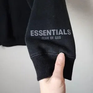 ESSENTIALS x PacSun Fear of God Black Pullover Hoodie Size L