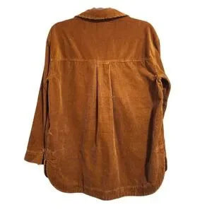 MADEWELL Corduroy Yorkway Shirt Jacket in Butterscotch Brown Size S