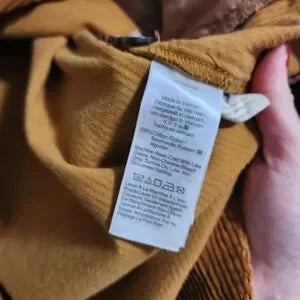 MADEWELL Corduroy Yorkway Shirt Jacket in Butterscotch Brown Size S