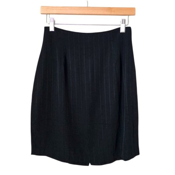 FRANCINE BROWER VINTAGE 90s mini office siren skirt pinstripe mini skirt 7/8