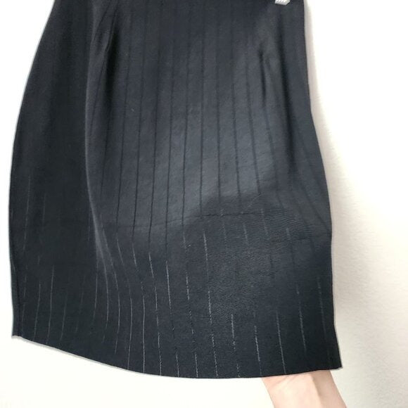 FRANCINE BROWER VINTAGE 90s mini office siren skirt pinstripe mini skirt 7/8
