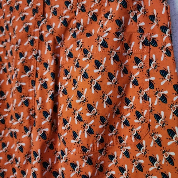 ANTHROPOLOGIE Sarah Gordon x Maeve The Colette Wide-Leg Crop Pants Bee Orange 4P