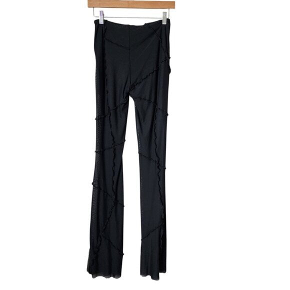 CULT NAKED Sheer Jungle Trousers in black size M