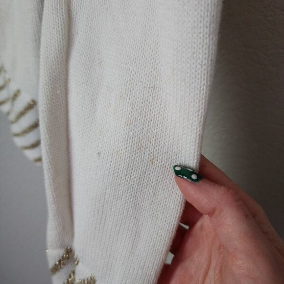 DROP DEAD Vampire Bat Goddess Cardigan Sweater moon stars halloween in cream M