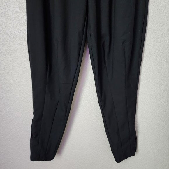 GENTLE HERD wool blend tapered trousers in black size S
