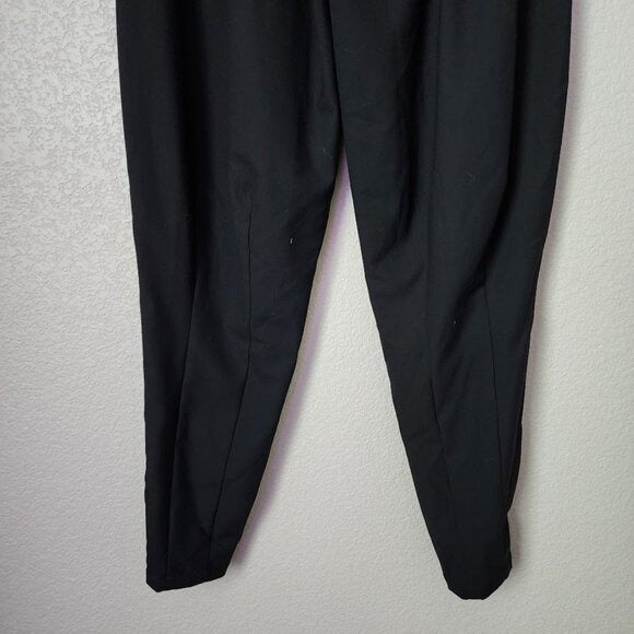 GENTLE HERD wool blend tapered trousers in black size S