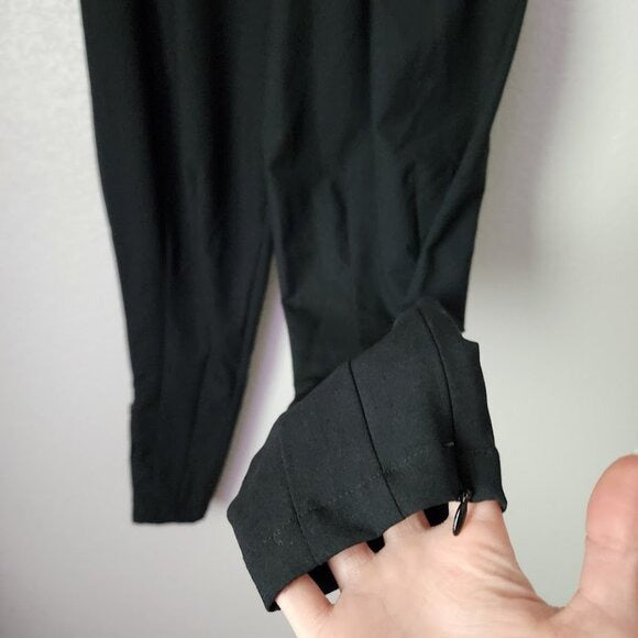 GENTLE HERD wool blend tapered trousers in black size S