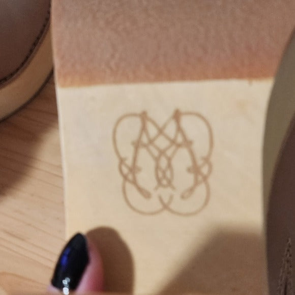 ANTONIO MELANI x KIMBERLY WHITMAN Camellia Leather Wooden Heel clogs 10